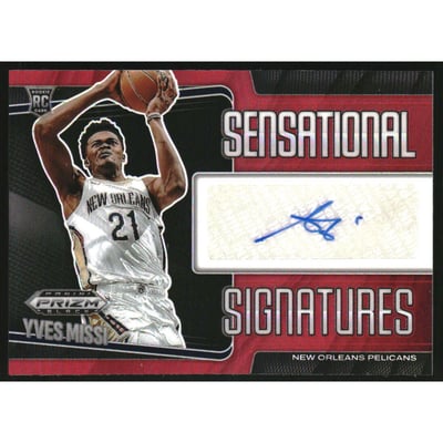 2024-25 Panini Prizm Black Sensational Signatures Prizms Red #14 Yves Missi