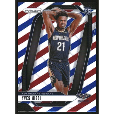 2024-25 Panini Prizm Prizms Red White and Blue #233 Yves Missi