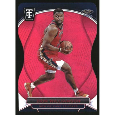 2024-25 Totally Certified Mirror Platinum Red Die Cut #25 Zion Williamson