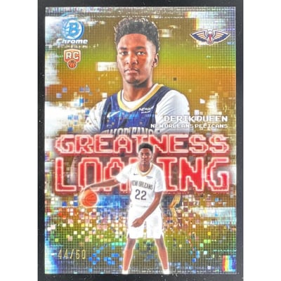 2025-26 Bowman Chrome Greatness Loading Gold Refractor #GL-13 Derik Queen RC /50