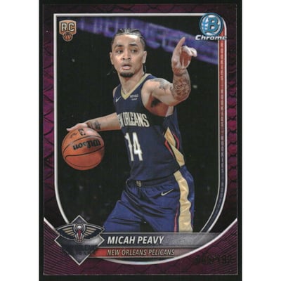 2025-26 Bowman Chrome Reptilian Fuchsia Refractors #BCV41 Micah Peavy