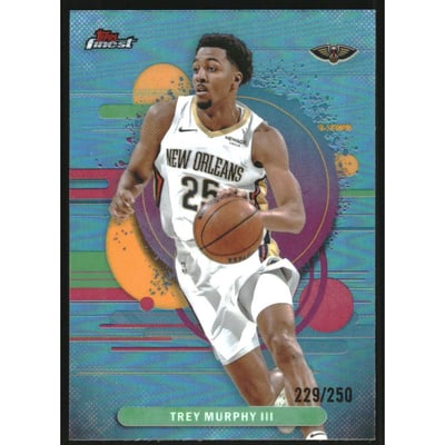 2025-26 Finest Sky Blue Refractors #177 Trey Murphy III U