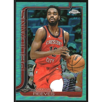 2025-26 Topps Chrome Aqua Refractors #108 Antonio Reeves