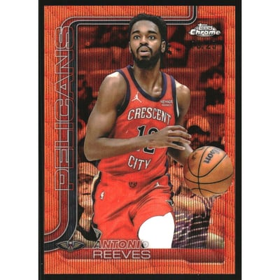 2025-26 Topps Chrome Orange Wave Refractors #108 Antonio Reeves