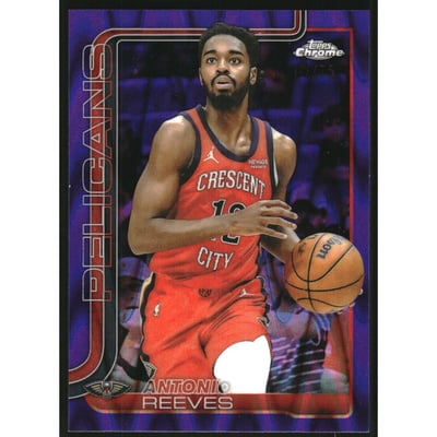 2025-26 Topps Chrome RayWave Purple Refractors #108 Antonio Reeves