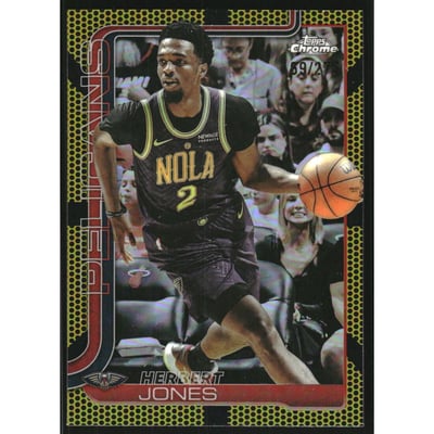 2025-26 Topps Chrome Yellow Basketball Refractors #120 Herbert Jones