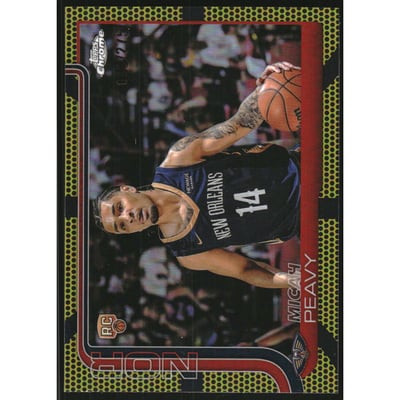 2025-26 Topps Chrome Yellow Basketball Refractors #291 Micah Peavy