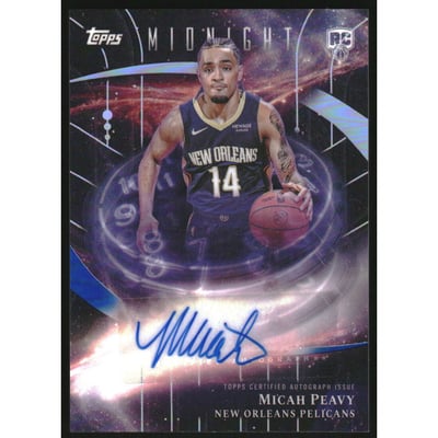 2025-26 Topps Midnight Stroke of Midnight Rookie Autographs #SMRMP Micah Peavy