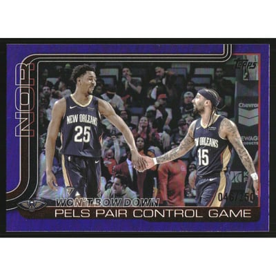 2025-26 Topps Purple Rainbow #299 Won't Bow Down/Trey Murphy III/Jose Alvarado