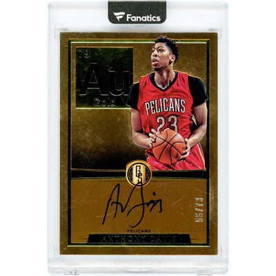 Anthony Davis New Orleans Pelicans Autographed 2015-16 Panini Gold Standard Gold #AU-AD #55/79 Card