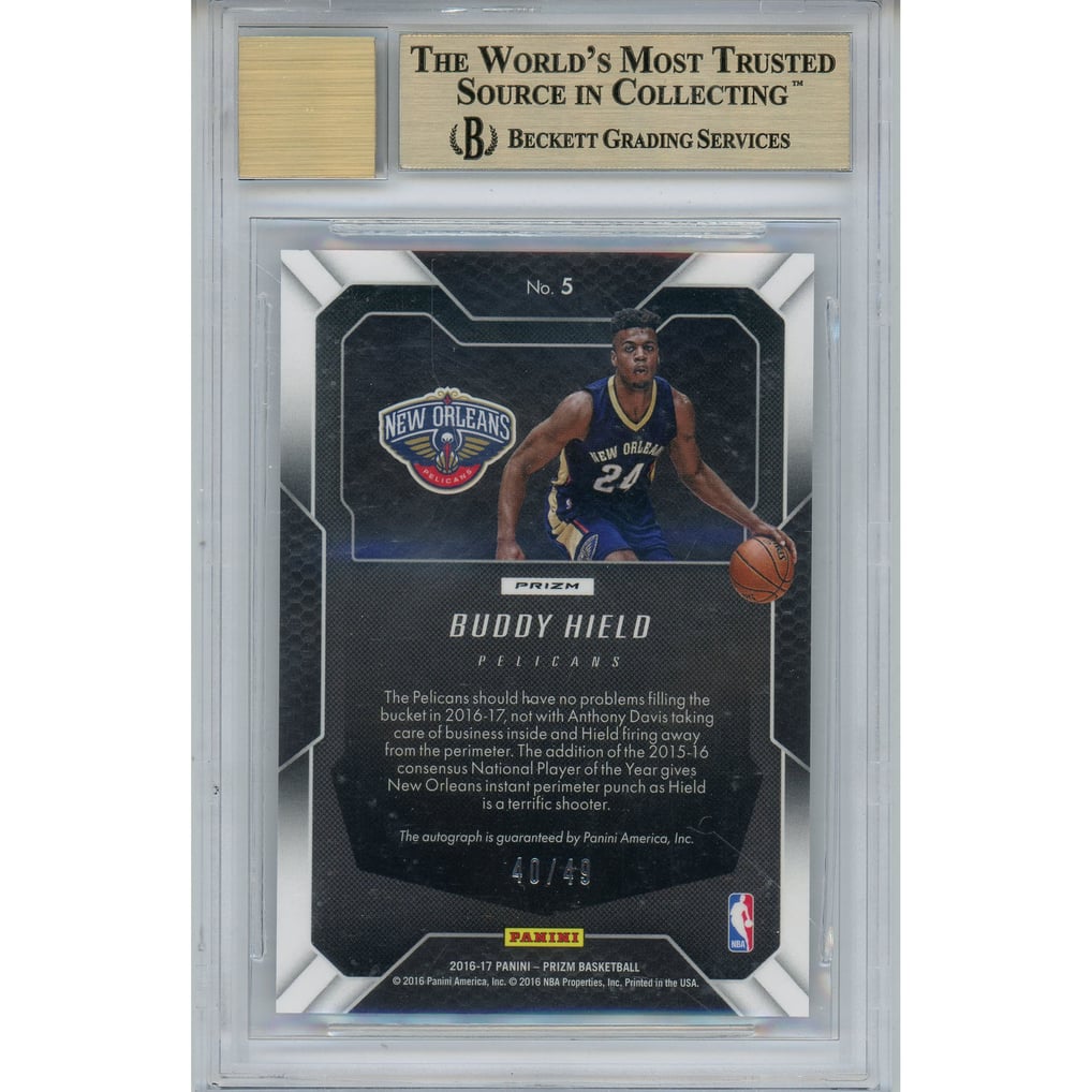 Buddy Hield New Orleans Pelicans Autographed 2016-17 Panini Prizm 