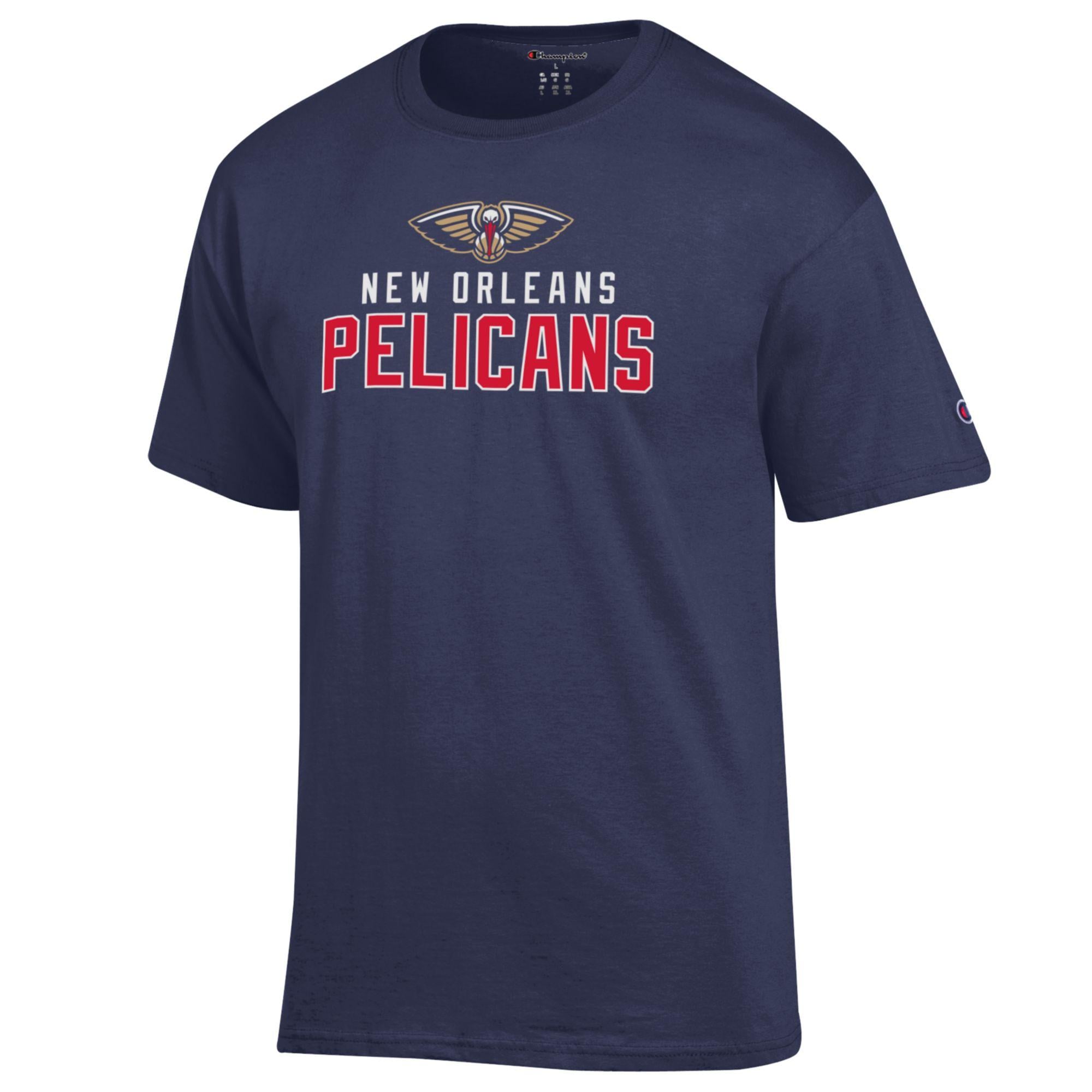 T-shirt en coton Champion bleu marine des New Orleans Pelicans pour homme
