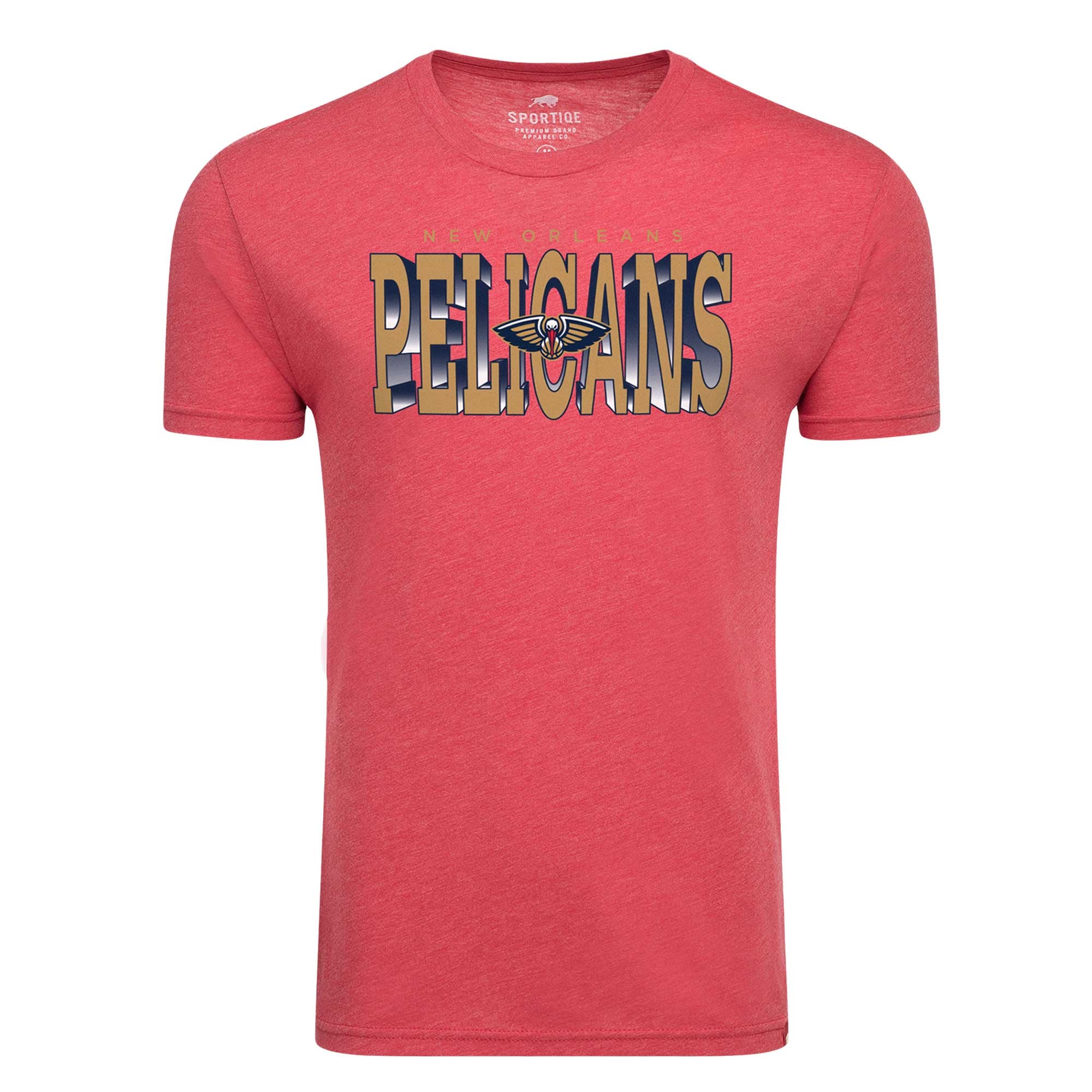 Men's Sportiqe Red New Orleans Pelicans Comfy Tri-Blend T-Shirt