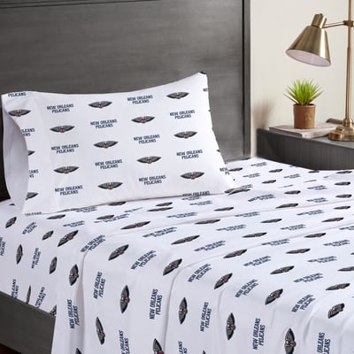 New Orleans Pelicans Pegasus Three-Piece Twin Sheet Set