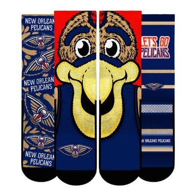  New Orleans Pelicans Rock Em Unisex Fan Favorites Three-Pack Crew Socks Set - Red
