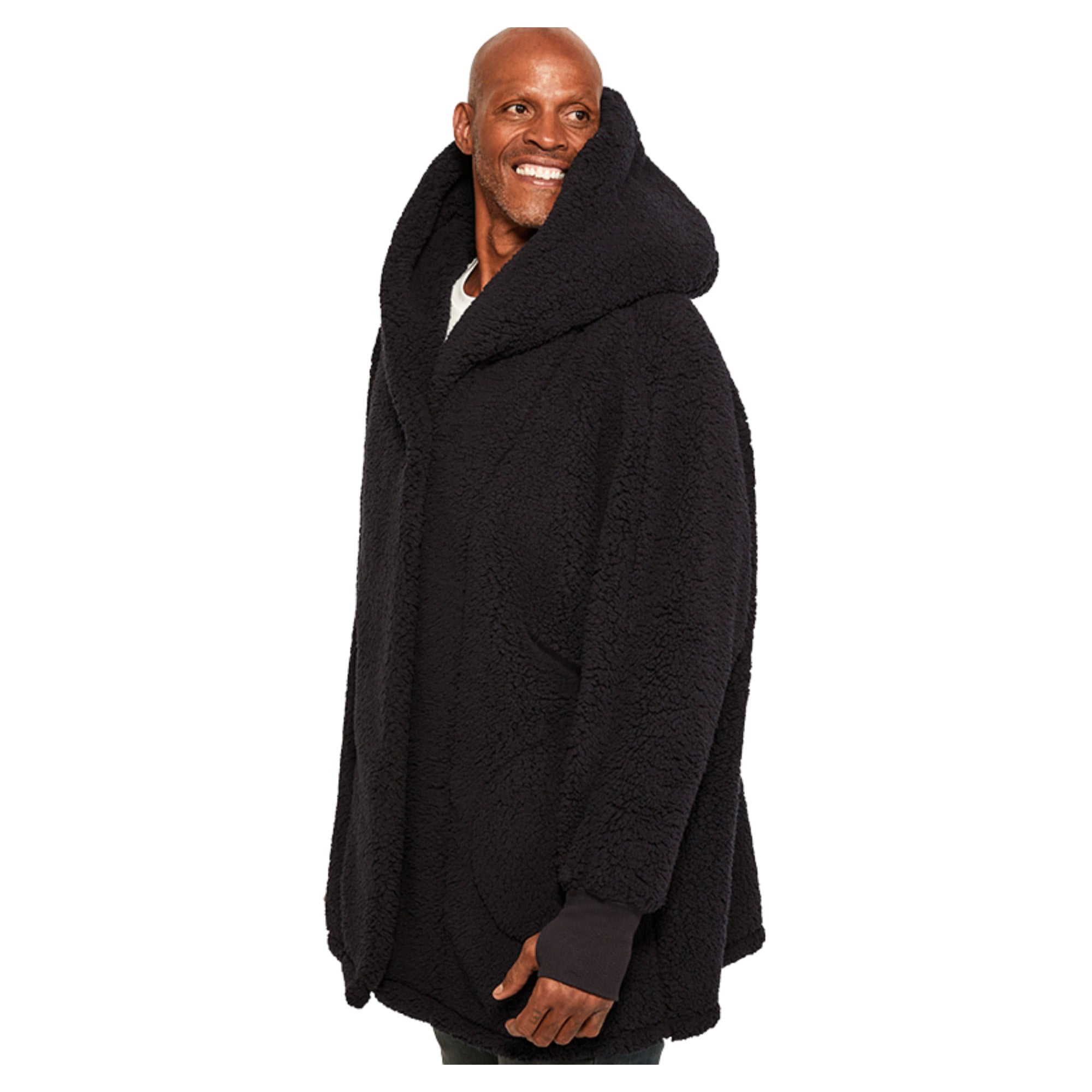 Unisex the Best Lounger World By Jill Martin Black New Orleans Pelicans Oversized Open-Front Hoodie Sweater