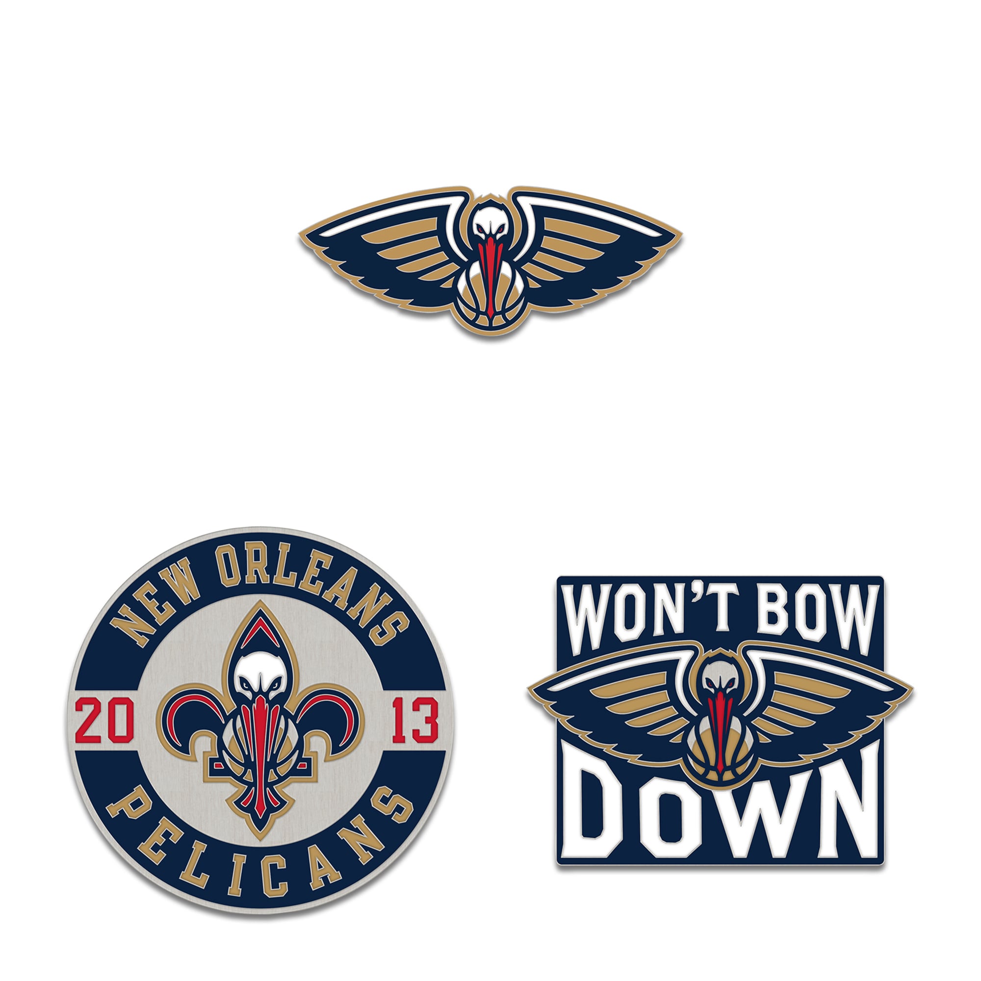 Ensemble de trois pin de collection WinCraft New Orleans Pelicans