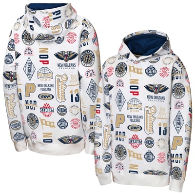 New Orleans Pelicans Outerstuff Youth 3-and-D Allover Hoodie - White
