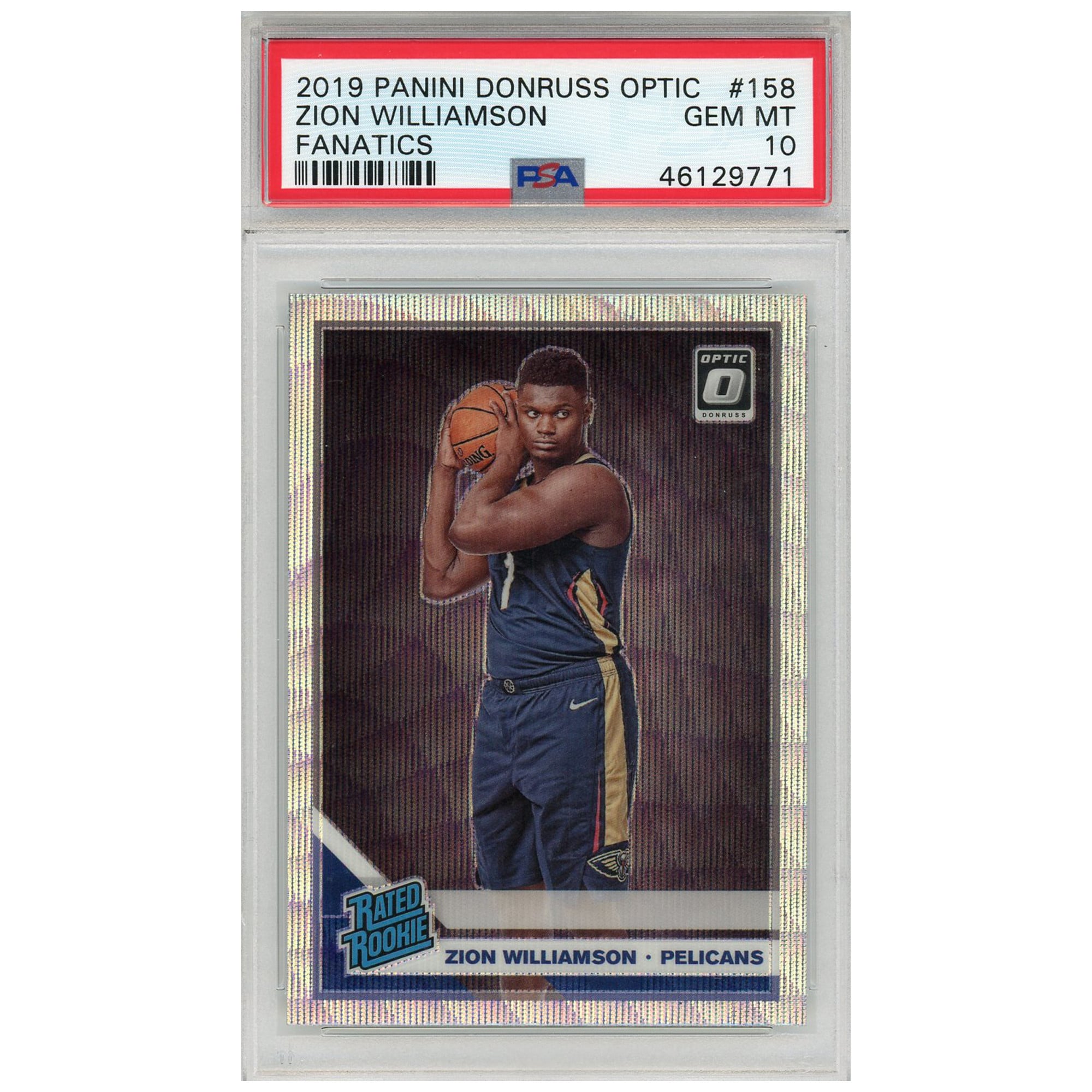 PSA10! ZION WILLIAMSON (PELICANS) 2019-20 PANINI HOOPS BASKETBALL 