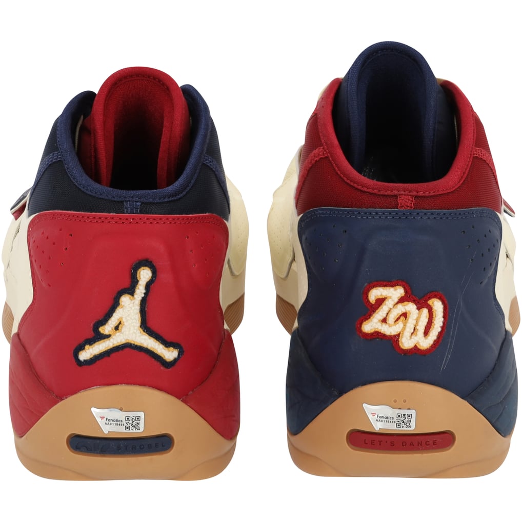 Zion Williams Jordans Cream ,  Blue And Red Zion Williamson main image 2