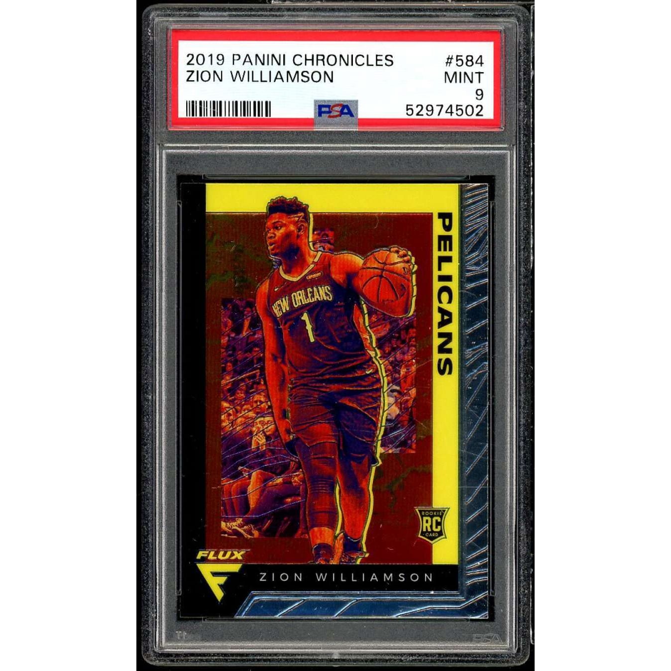 Zion Williamson Rookie Card 2019-20 Panini Chronicles #584 PSA 9