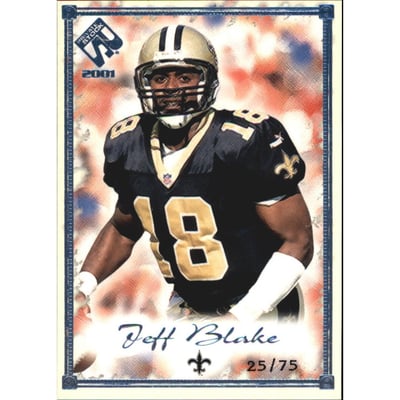 2001 Private Stock Blue Framed #58 Jeff Blake