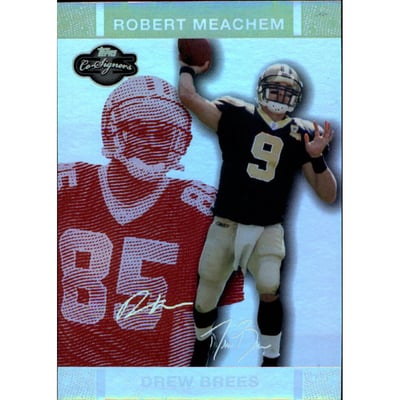 2007 Topps Co-Signers Changing Faces Holosilver Red #11B Drew Brees/Robert Meachem
