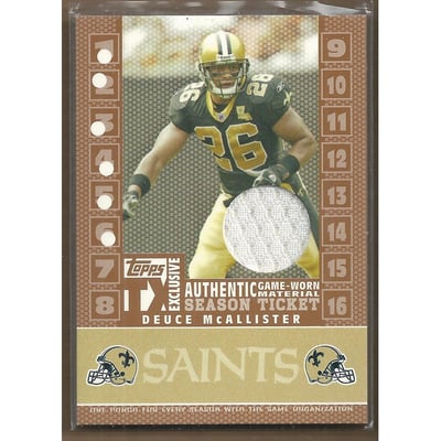 2007 Topps TX Exclusive Season Ticket Jersey #DM Deuce McAllister