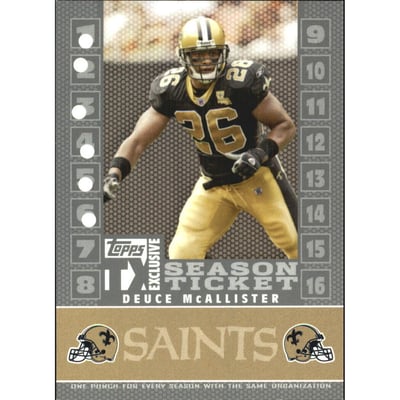 2007 Topps TX Exclusive Season Ticket Silver #DM Deuce McAllister
