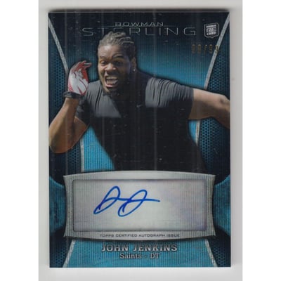 2013 Bowman Sterling Autographs Blue Wave Refractors #BSAJJE John Jenkins