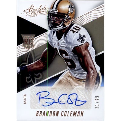 2014 Absolute Spectrum Silver #188 Brandon Coleman AU