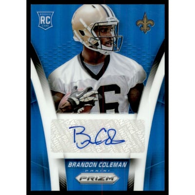 2014 Panini Prizm Rookie Autographs Prizms Blue #ARBC1 Brandon Coleman/75