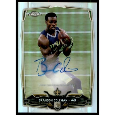 2014 Topps Chrome Rookie Autographs Refractors #147 Brandon Coleman