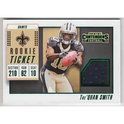 2018 Panini Contenders Rookie Ticket Swatches Variation #27 Tre'Quan Smith