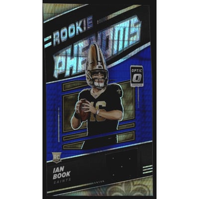 2021 Donruss Optic Rookie Phenoms Jerseys Blue Hyper #27 Ian Book