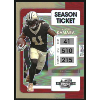 2021 Panini Contenders Optic Red #30 Alvin Kamara