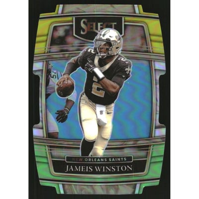 2021 Select Prizm Green and Yellow Die Cut #25 Jameis Winston