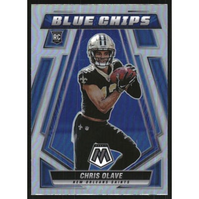 2022 Panini Mosaic Blue Chips Silver #8 Chris Olave
