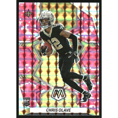 2022 Panini Mosaic Mosaic Camo Pink #277 Chris Olave DEB