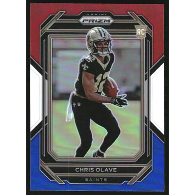2022 Panini Prizm Prizms Red White and Blue #310 Chris Olave