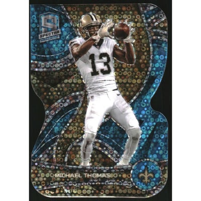2022 Panini Spectra Neon Blue Die Cut #62 Michael Thomas