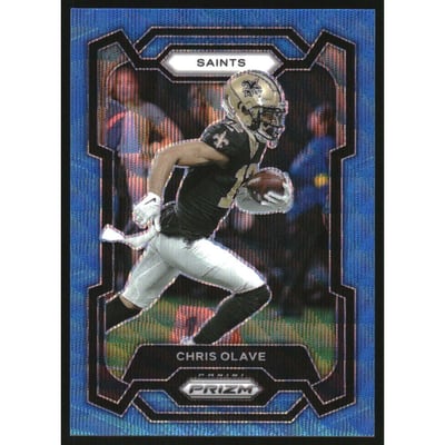 2023 Panini Prizm Prizms Blue Wave #212 Chris Olave