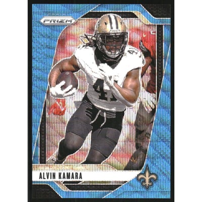 2024 Panini Prizm Prizms Blue Wave #204 Alvin Kamara