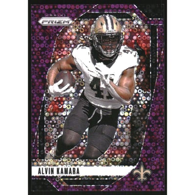 2024 Panini Prizm Prizms No Huddle Purple #204 Alvin Kamara