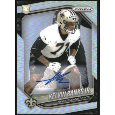 2025 Panini Prizm Autographs Prizms Silver #347 Kelvin Banks Jr.