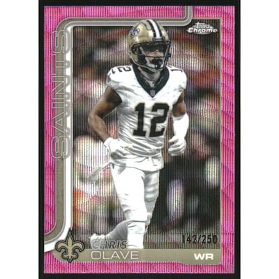 2025 Topps Chrome Pink Wave Refractors #216 Chris Olave