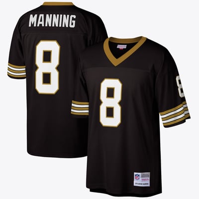 Camiseta Archie Manning del New Orleans Saints 1979 Mitchell & Ness Legacy – Negro