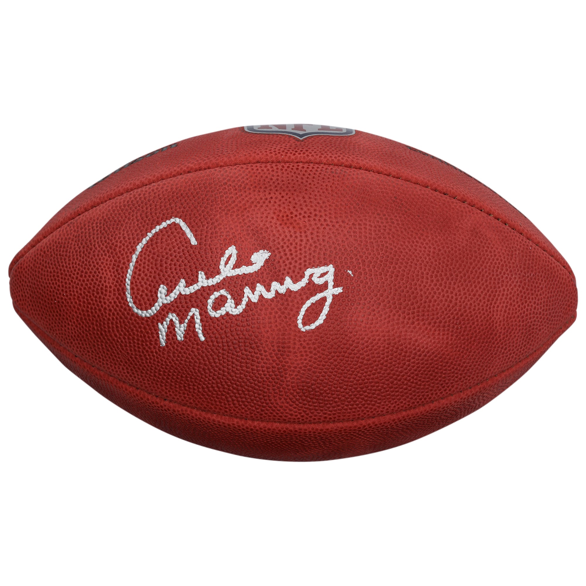 Ballon de football américain Duke en couleur, autographié par Archie Manning, des Saints de la Nouvelle-Orléans