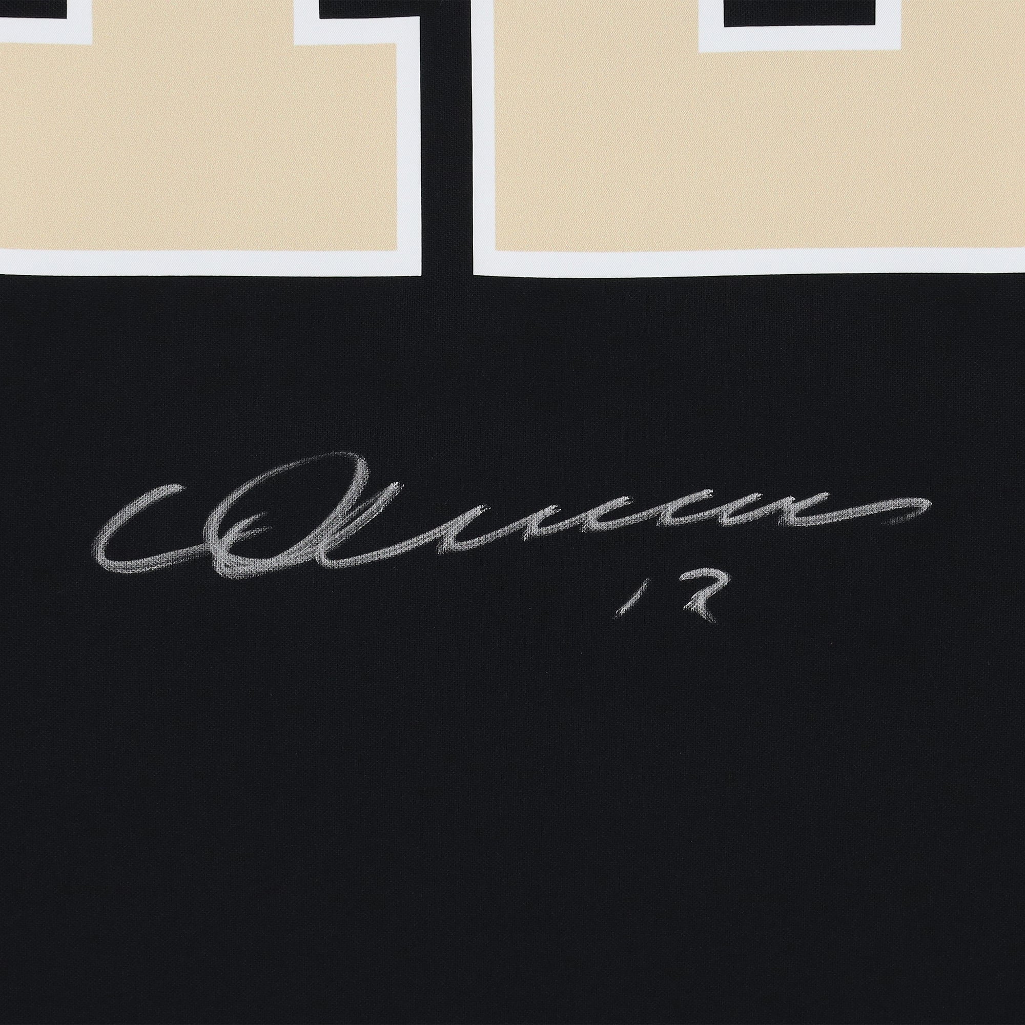 Maillot Nike Vapor F.U.S.E. noir en édition limitée, autographié par Chris Olave des Saints de la Nouvelle-Orléans
