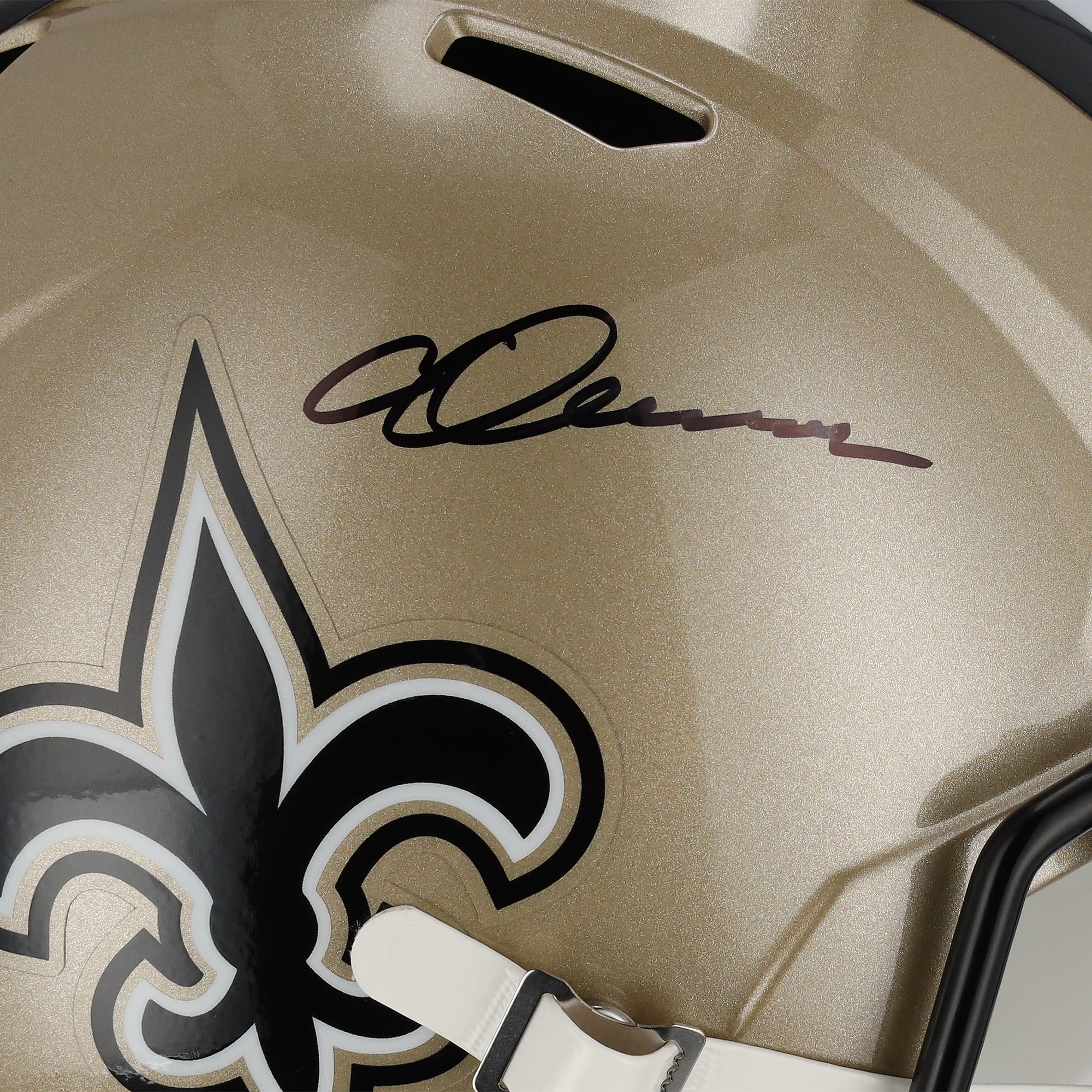 Casque réplique autographié Riddell Speed ​​de Chris Olave par les New Orleans Saints